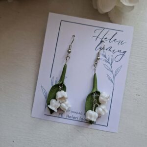 Kaunid fimosavist kõrvarõngad "Piibelehed"