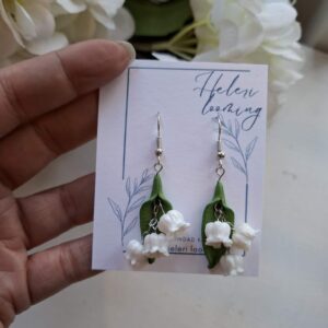 Kaunid fimosavist kõrvarõngad "Piibelehed"