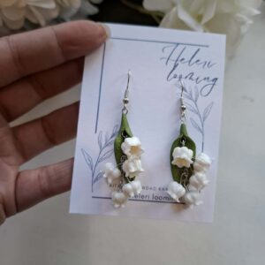 Kaunid fimosavist kõrvarõngad "Piibelehed"