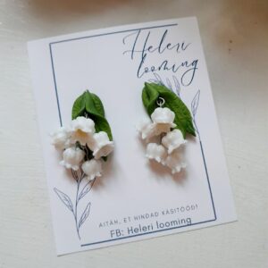 Handcrafted earrings from polymer clay "Lily of the valley"
