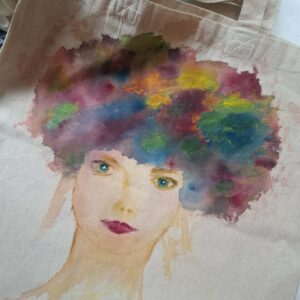 Shoulder bag "Woman with the blue eyes"