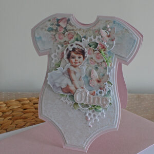 Card in light colors with an envelope