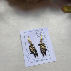 Handcrafted earrings "Crow"