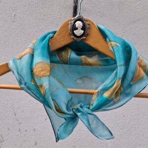 Hand-painted silk scarf