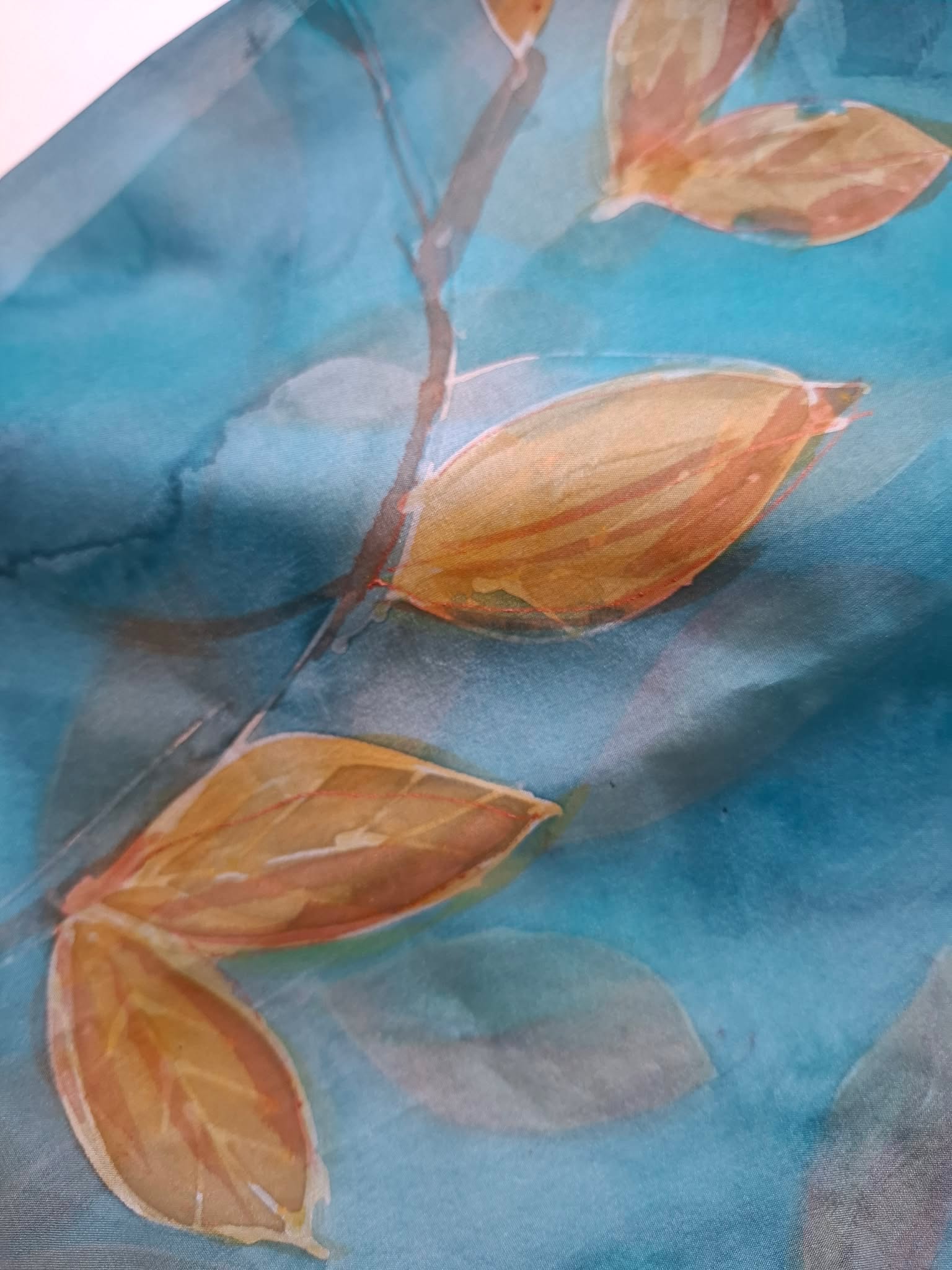 Hand-painted silk scarf - Image 3