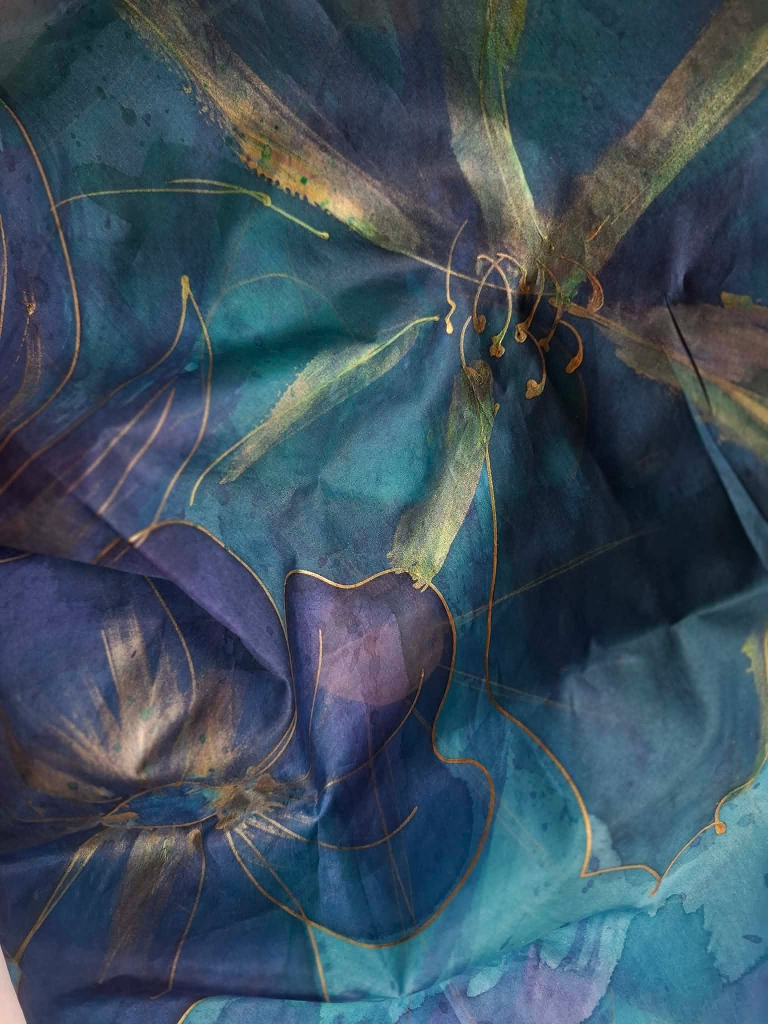 Hand-painted silk scarf - Image 3