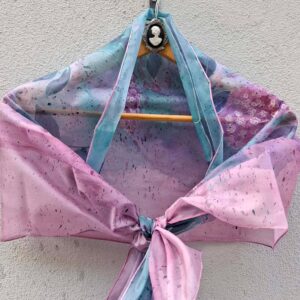 Hand-painted silk scarf