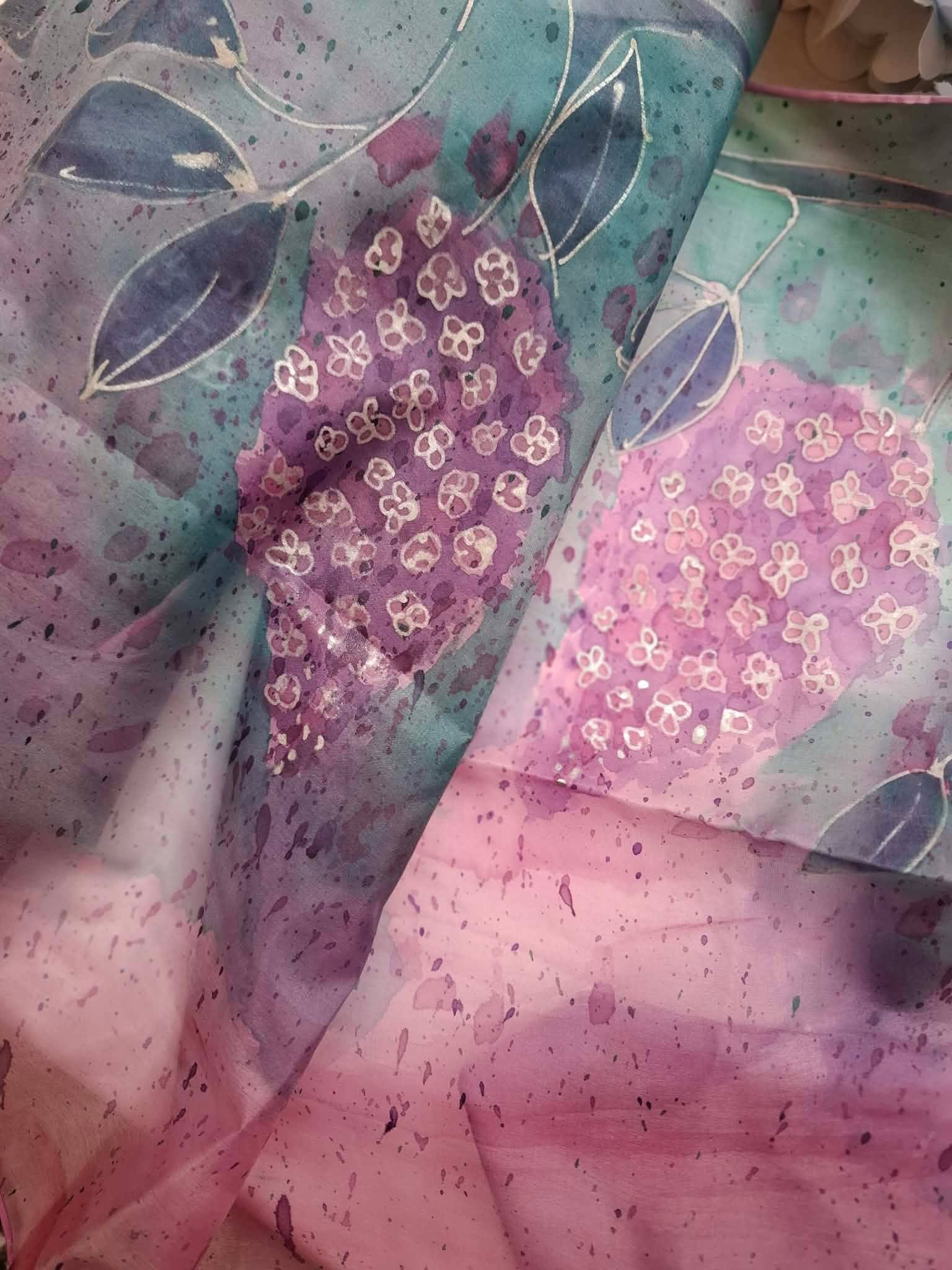 Hand-painted silk scarf - Image 2