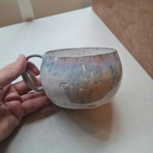 Handcrafted ceramic cup “Snowy mountaintop”