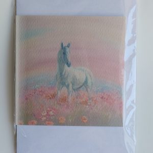 Õnnitluskaart "Valge hobu"