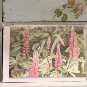 Õnnitluskaart "Lupiinid ema aias"