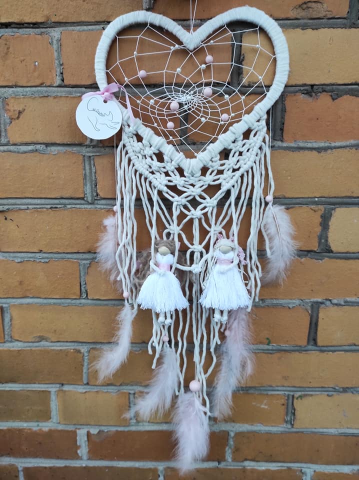 Makramee stiilis unenäopüüdja "Kaks sõbrannat"