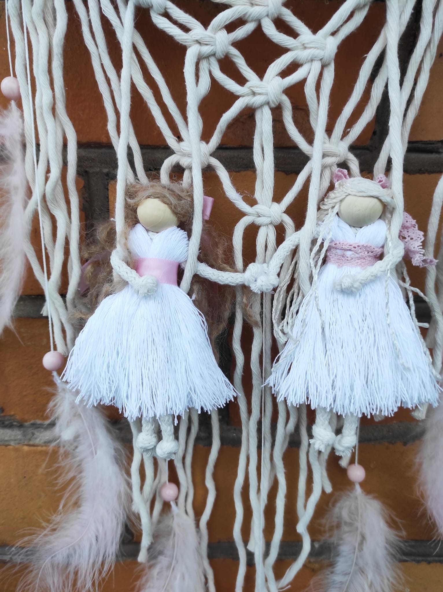 Makramee stiilis unenäopüüdja "Kaks sõbrannat"