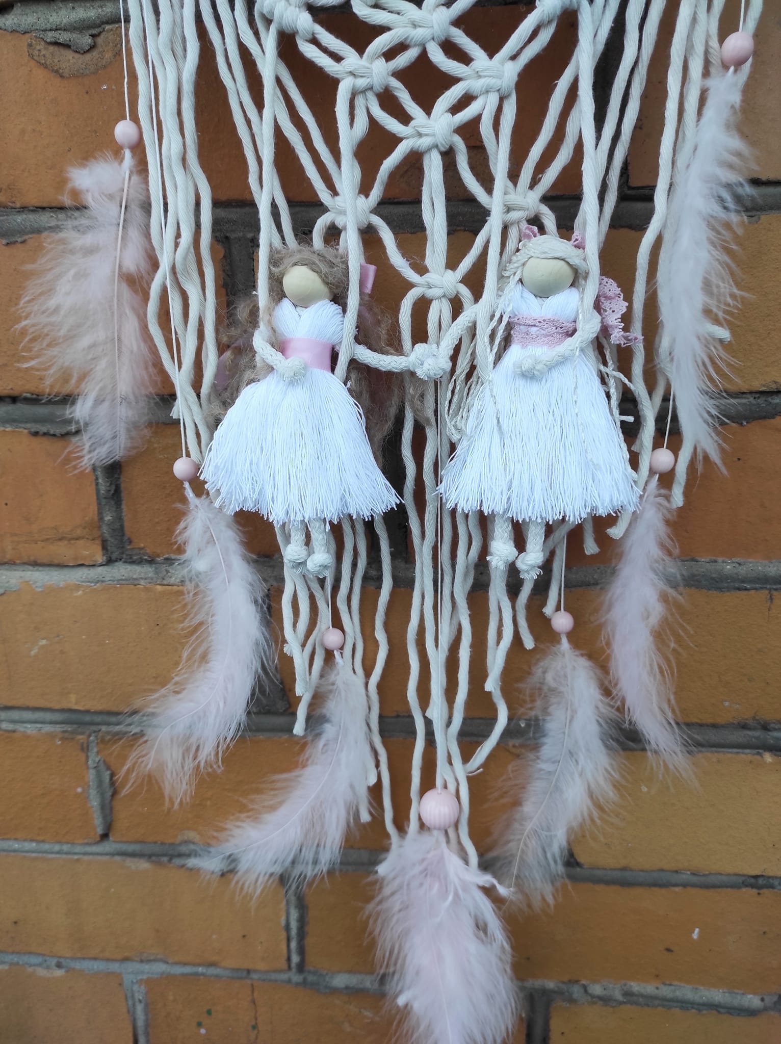 Makramee stiilis unenäopüüdja "Kaks sõbrannat"