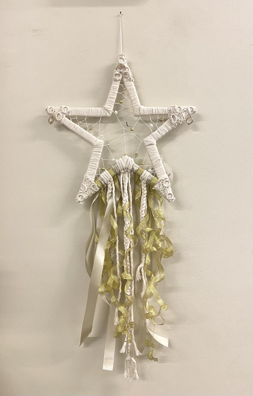 Makramee stiilis unenäopüüdja "Kuldne täht"