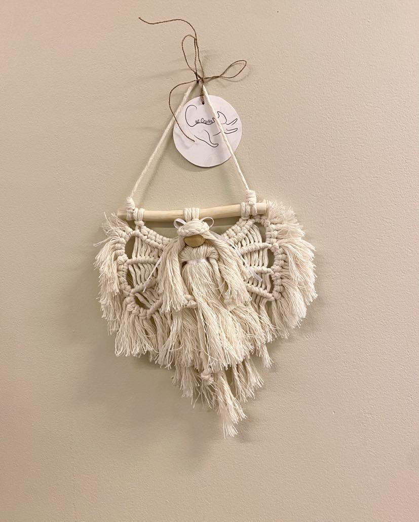 Makramee stiilis seinakaunistus "Ingel"