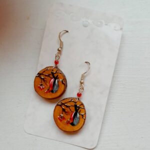 Puidust kõrvarõngad "Leevikesed"