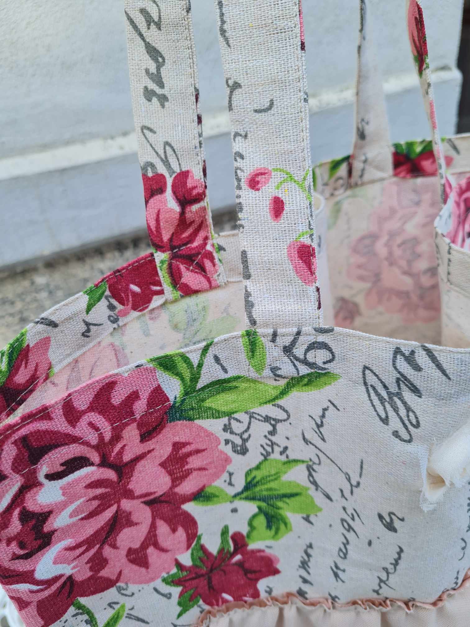 Romantiline riidest kott "Rooside võlu" + taimetee