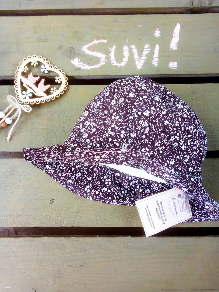 Õmmeldud kübarakujuline lastemüts 45-46cm