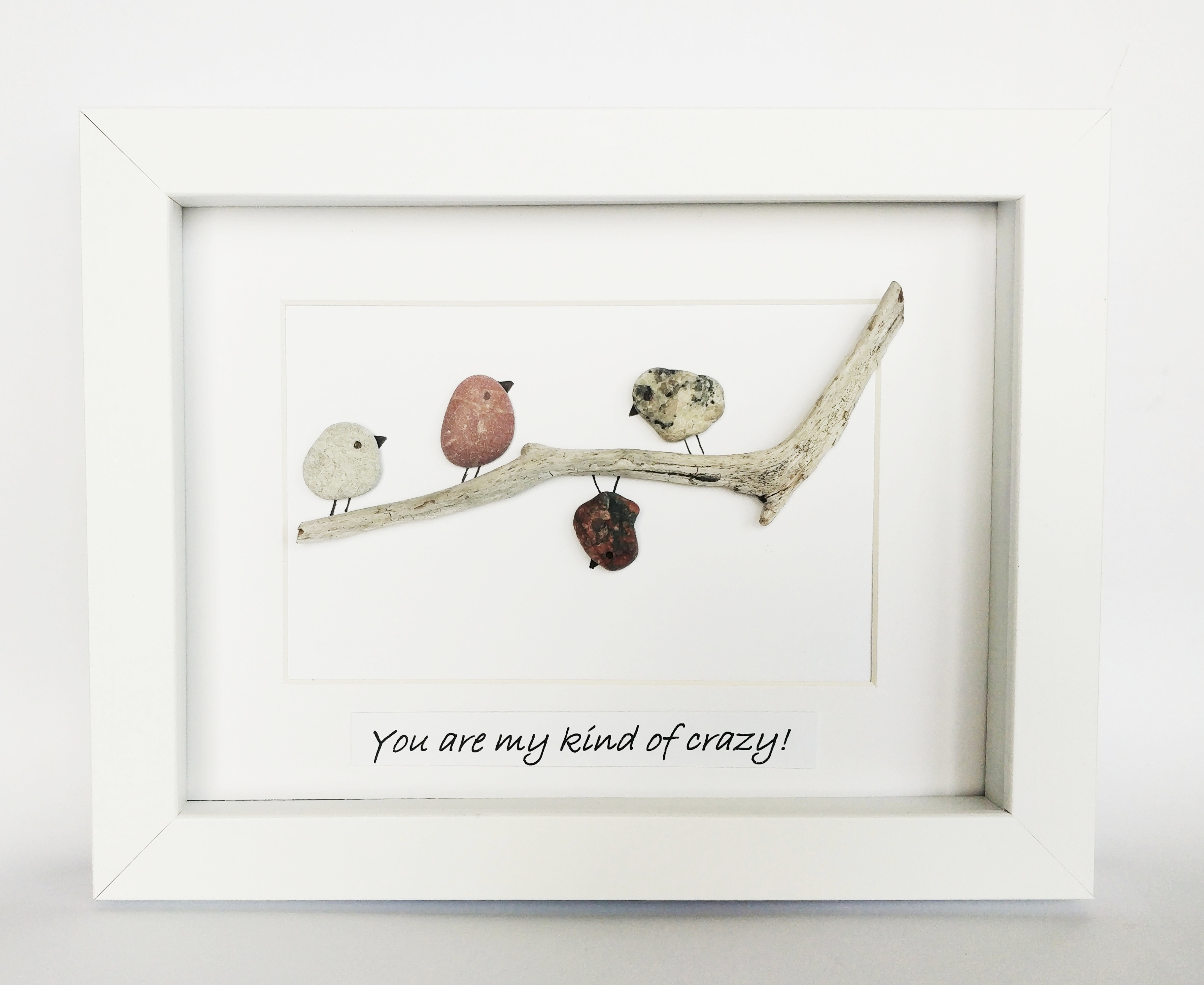 3D kunstiteos merekividest  "You are my kind of crazy"