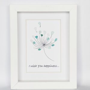 3D kunstiteos mereklaasist "Lill"- I wish you happiness...