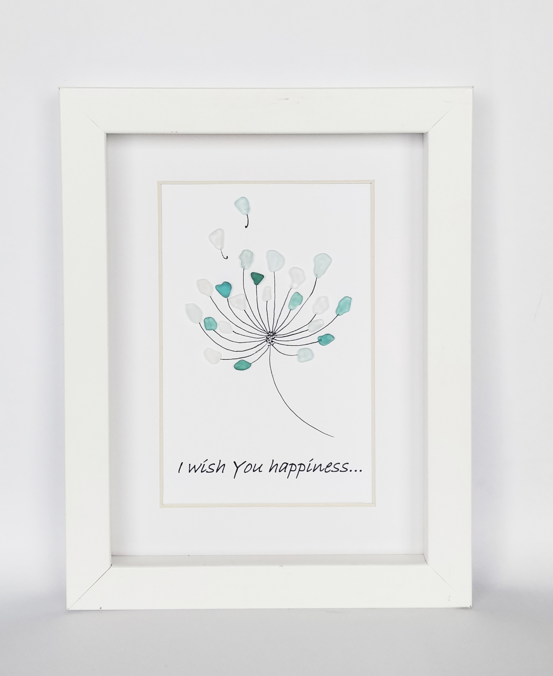 3D kunstiteos mereklaasist "Lill"- I wish you happiness...