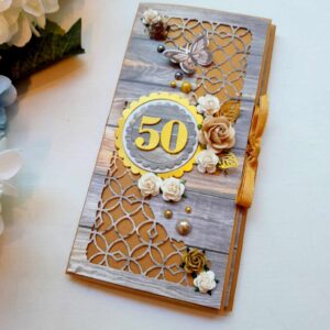 Õnnitluskaart rahataskuga "50"