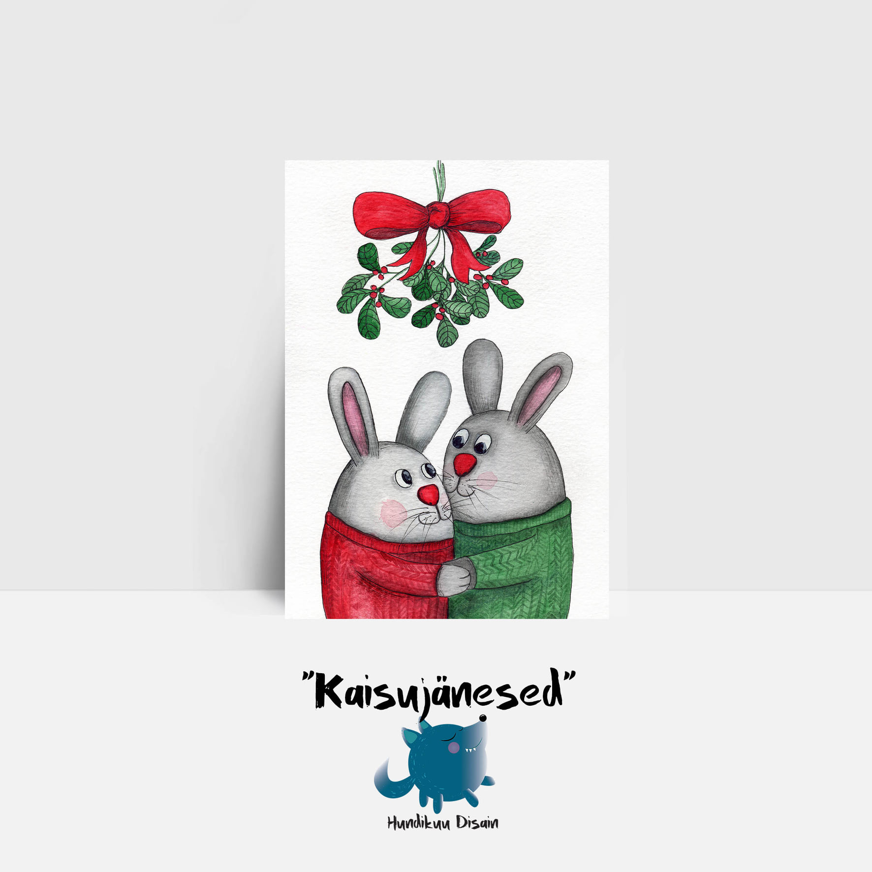 Postkaart "Kaisujänesed"