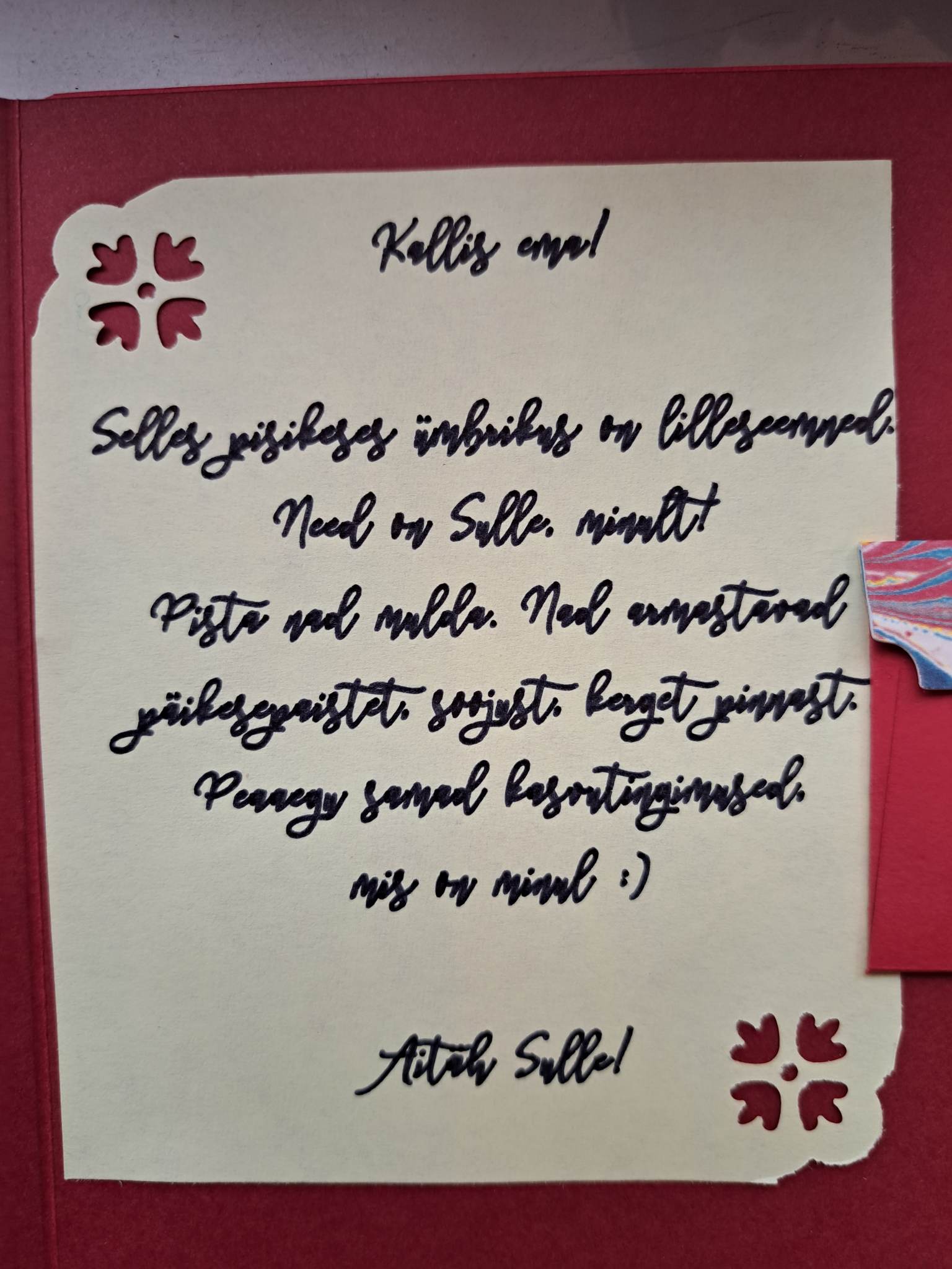 Kaart emale "Need lilleseemned kingin ma Sulle!"