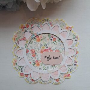 Õnnitluskaart tähtpäevaks "Palju õnne!", vintage pojengid