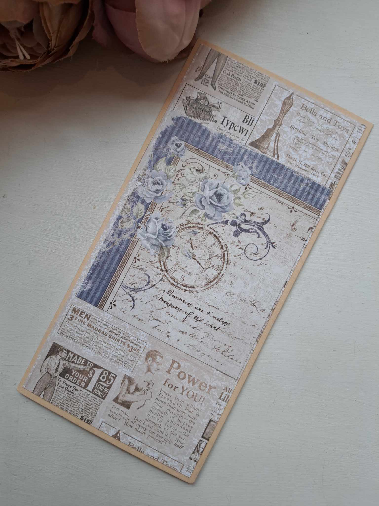 Meeste õnnitluskaart "Vintage", rahataskuga