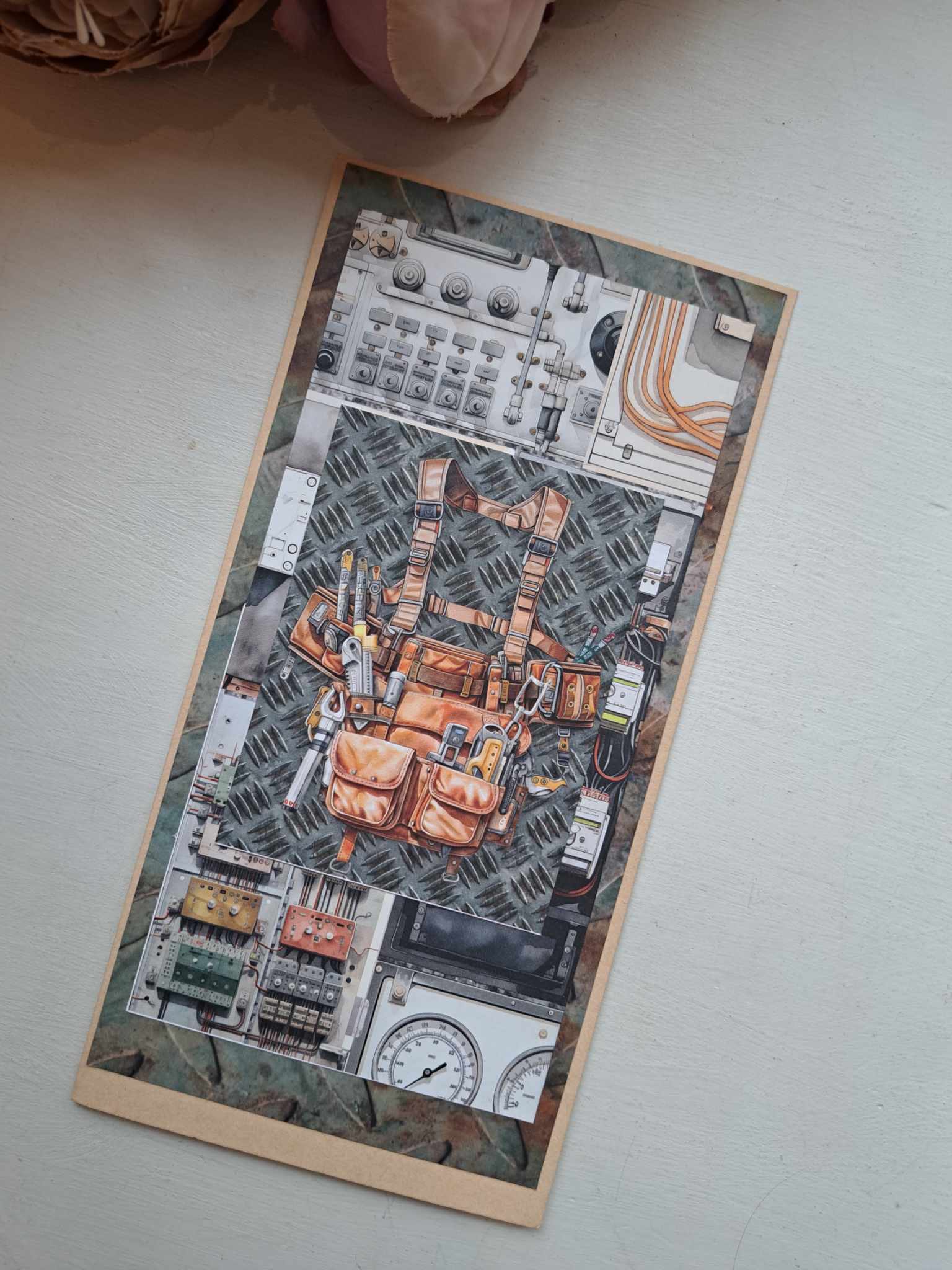 Meeste õnnitluskaart "Ehitusmees", rahataskuga