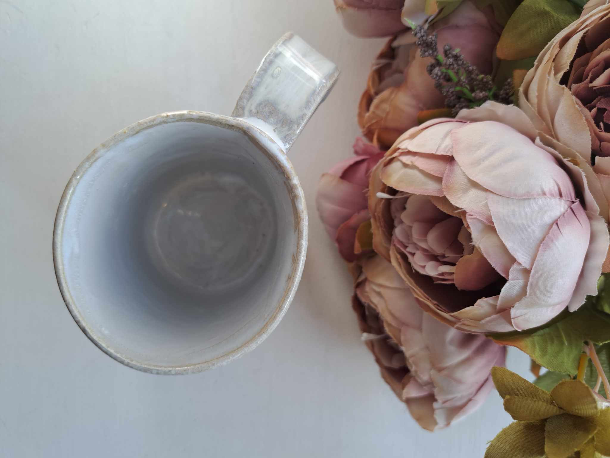 Käsitsi meisterdatud keraamiline kruus "Etno", helesinine