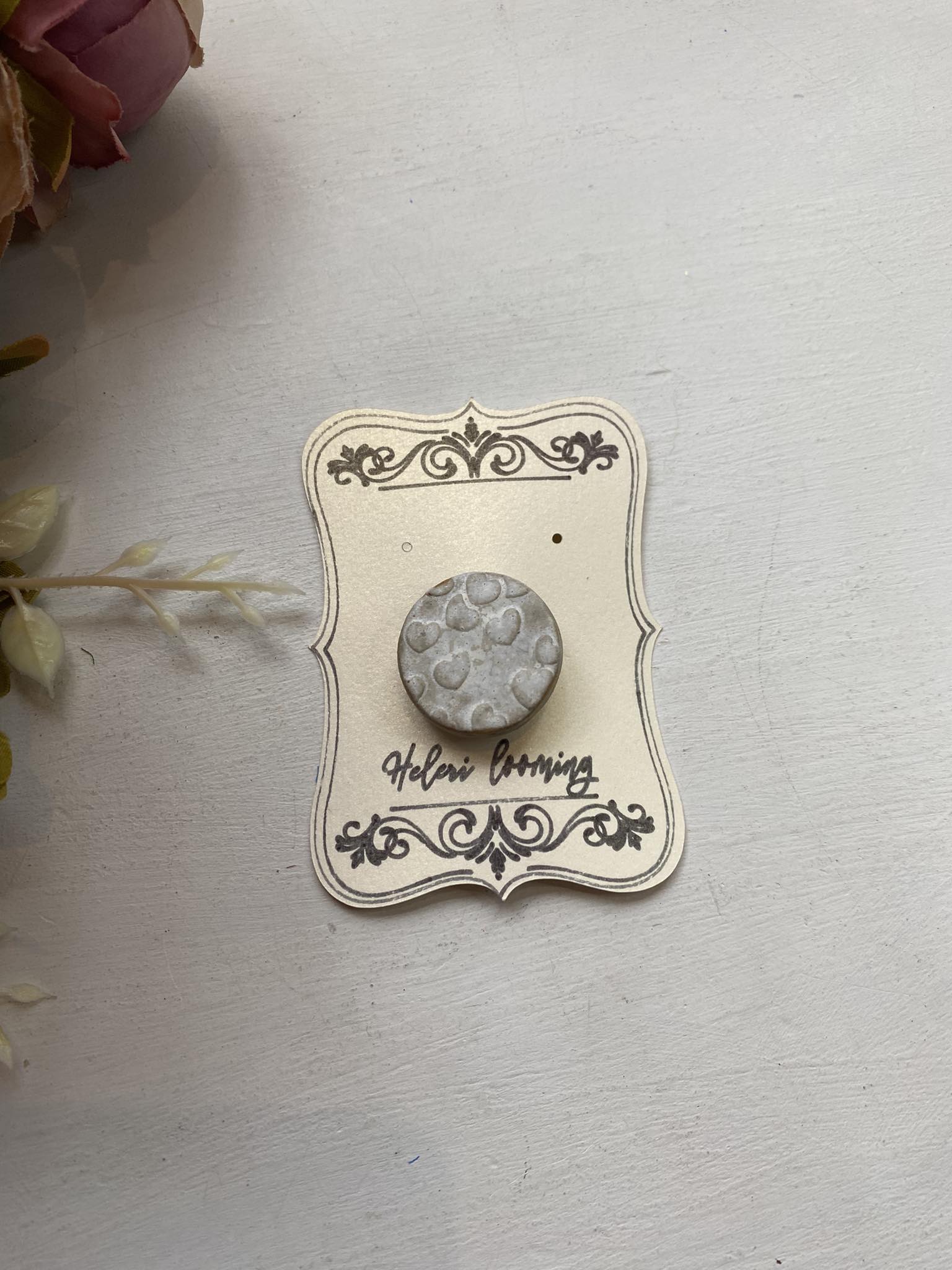 Kaunis keraamiline pross "Südamed"