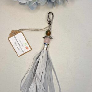 Helkiv ripats poolvääriskiviga, ahhaat ja roosa kvarts