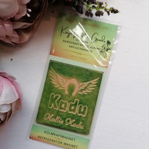 Nahast magnet "Kodu, kallis kodu", roheline