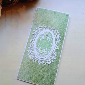 Õnnitluskaart "Valge aknaraam"