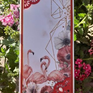 Rahataskuga õnnitluskaart "Imelised flamingod"