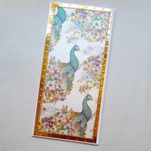 Õnnitluskaart rahataskuga "Kaunid paabulinnud"