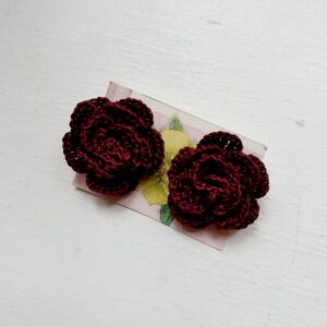 Kõrvarõngad "Tumepunane roos"