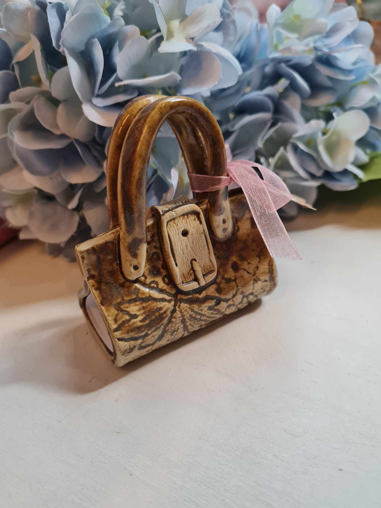 Keraamiline kott raha kinkimiseks, pruun