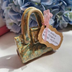Keraamiline kott raha kinkimiseks, roheline