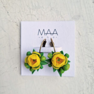 Kõrvarõngad "Kollased kullerkupud"