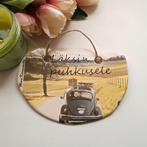 Pisem keraamiline Silt "Läksin puhkusele" auto
