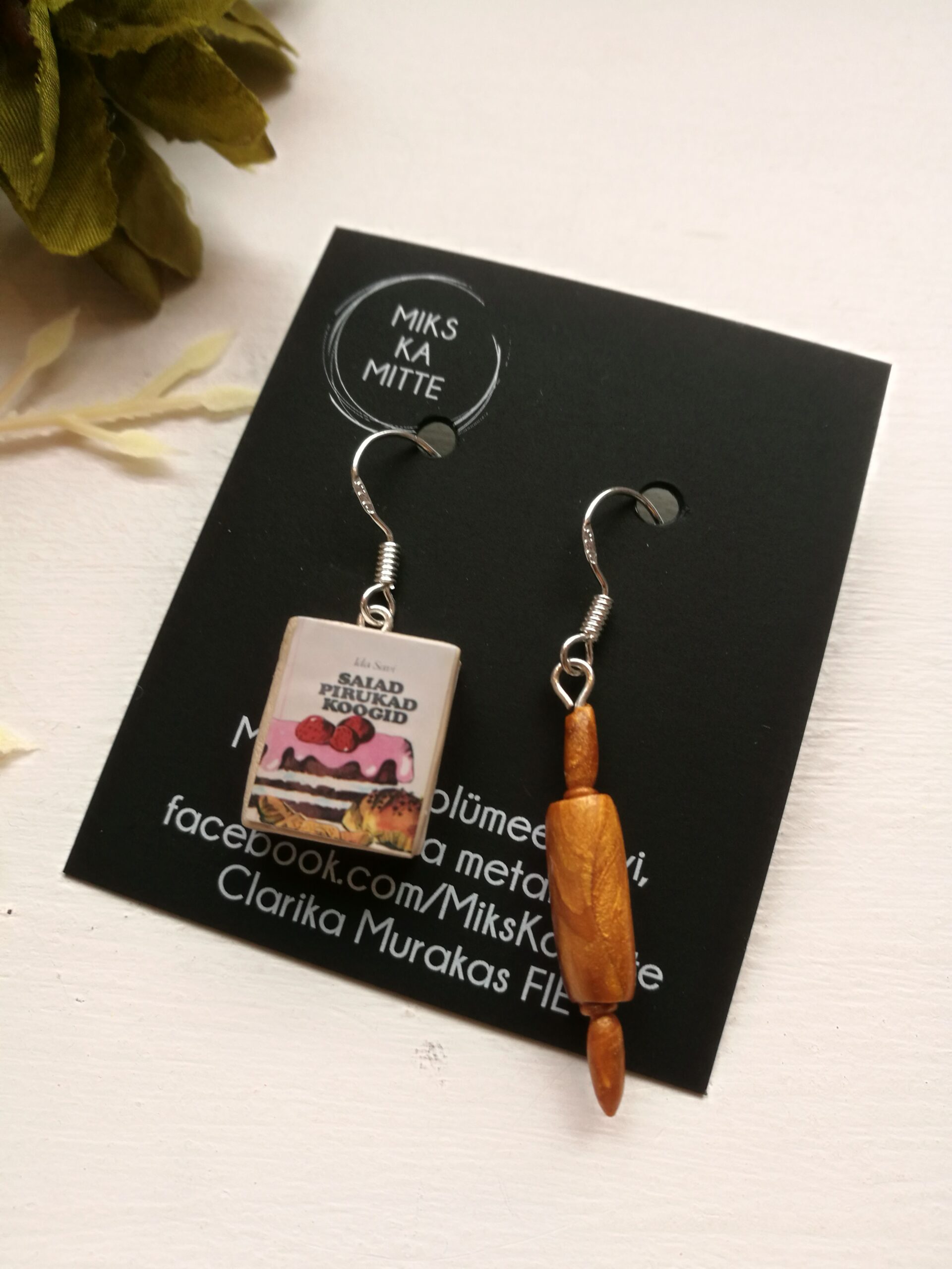 Kõrvarõngad "Kokaraamat ja taignarull"