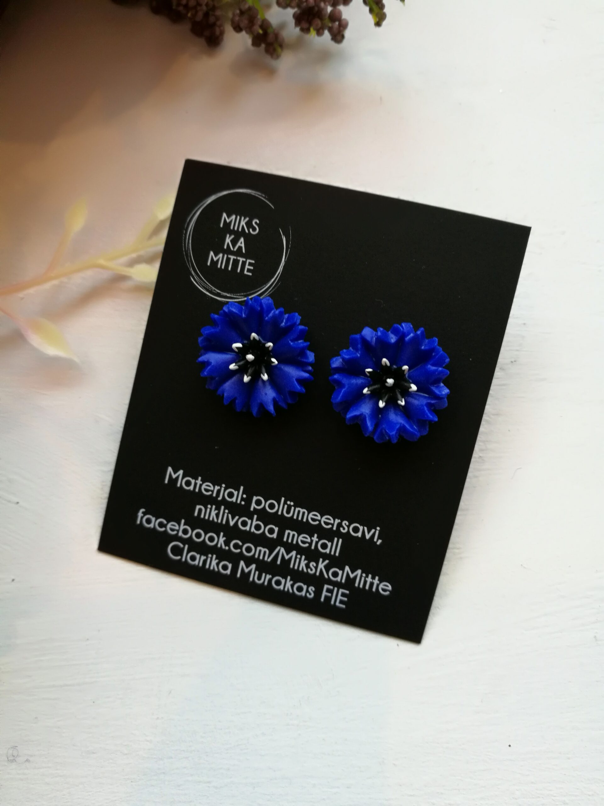 Pisikesed Rukkilillekujulised kõrvarõngad