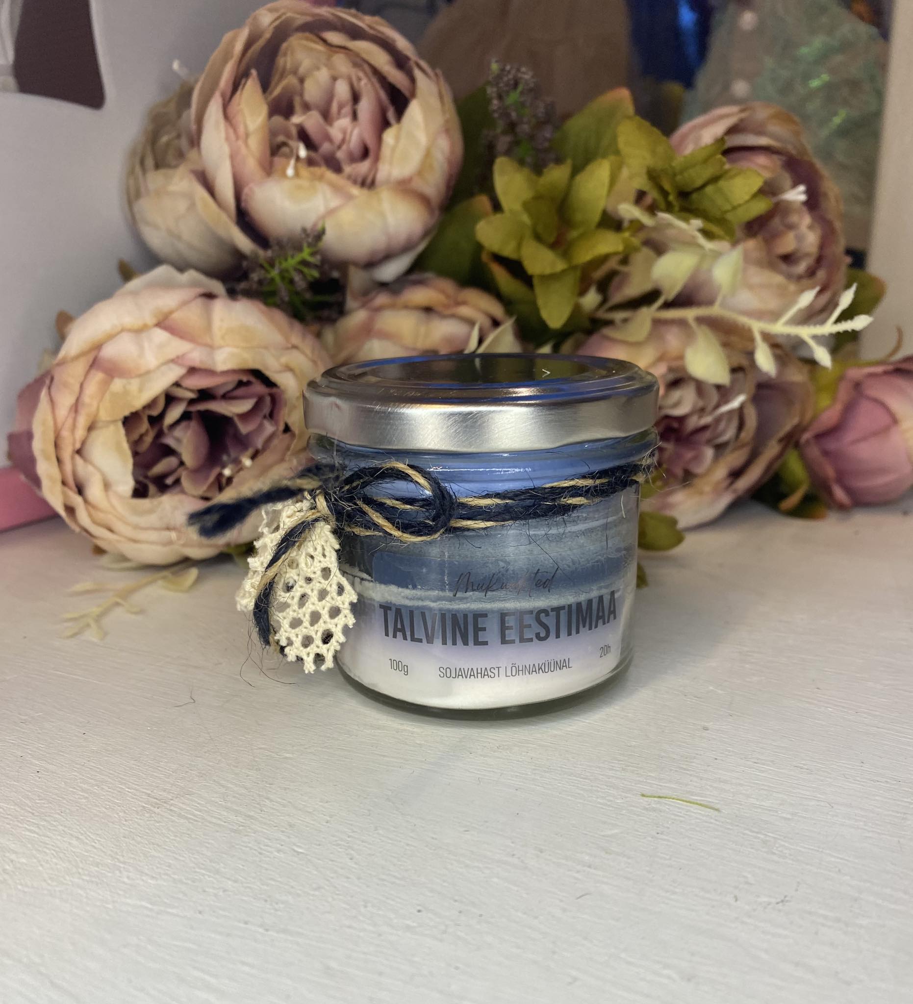 Sojavahast lõhnaküünal "Talvine Eestimaa", väike