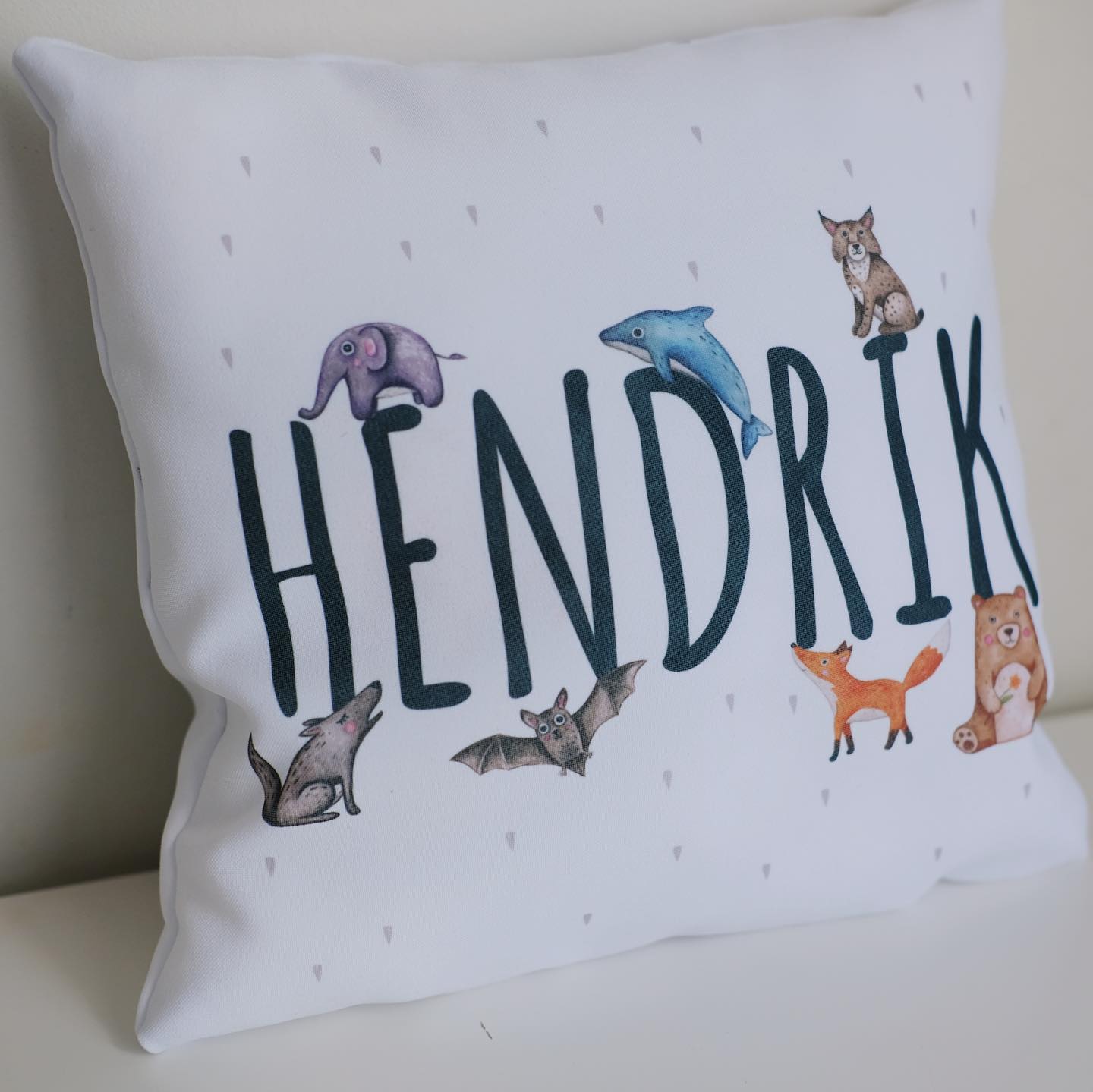 Kaisupadi "Tähestik" koos lapse nimega, eritellimus