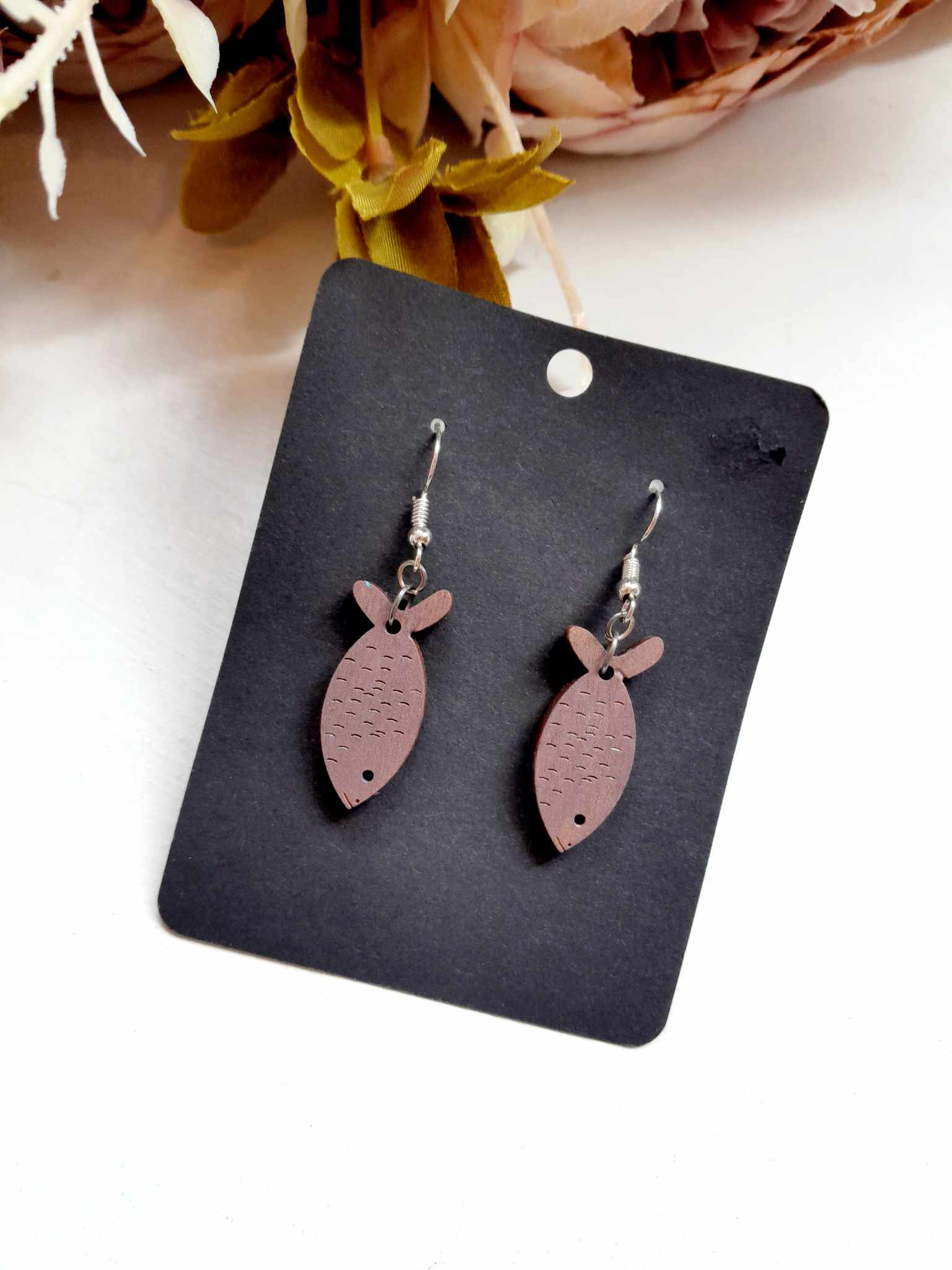 Käsitsi maalitud kõrvarõngad "Kalad"