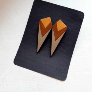 Käsitsi maalitud kõrvarõngad "Sümmeetriline geomeetria"